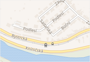 Podlesí v obci Brno - mapa ulice