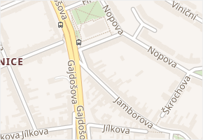 Podpísečná v obci Brno - mapa ulice