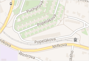 Popelákova v obci Brno - mapa ulice