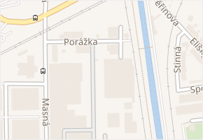 Porážka v obci Brno - mapa ulice