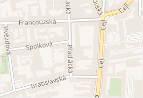 Přadlácká v obci Brno - mapa ulice