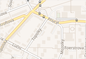 Přívrat v obci Brno - mapa ulice