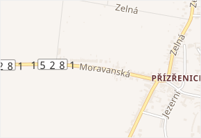 Přízřenice v obci Brno - mapa části obce