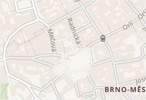 Radnická v obci Brno - mapa ulice
