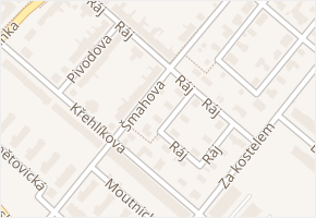 Ráj v obci Brno - mapa ulice