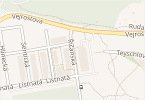 Říčanská v obci Brno - mapa ulice