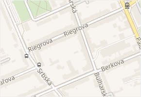 Riegrova v obci Brno - mapa ulice