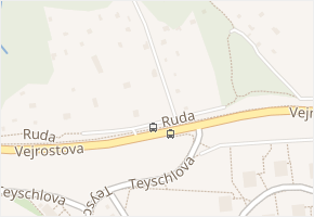 Ruda v obci Brno - mapa ulice