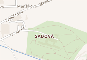 Sadová v obci Brno - mapa části obce