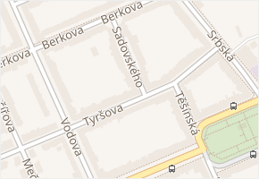 Sadovského v obci Brno - mapa ulice