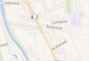 Sazenice v obci Brno - mapa ulice