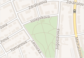 Schreberovy zahrádky v obci Brno - mapa ulice
