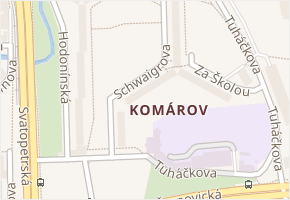 Schwaigrova v obci Brno - mapa ulice