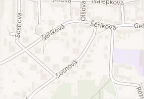 Šeříková v obci Brno - mapa ulice