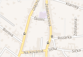 Školní v obci Brno - mapa ulice