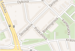 Škroupova v obci Brno - mapa ulice