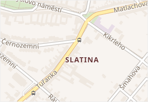Slatina v obci Brno - mapa části obce