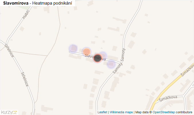 Mapa Slavomírova - Firmy v ulici.
