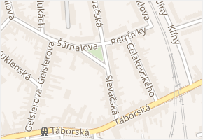 Slevačská v obci Brno - mapa ulice