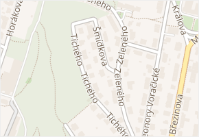 Šmídkova v obci Brno - mapa ulice