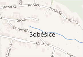 Soběšice v obci Brno - mapa části obce