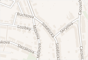 Soběšická v obci Brno - mapa ulice