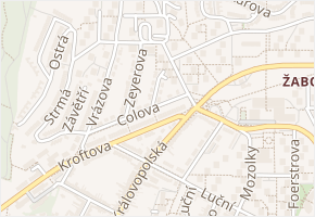 Sovova v obci Brno - mapa ulice