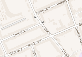 Srbská v obci Brno - mapa ulice