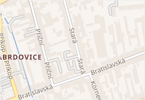 Stará v obci Brno - mapa ulice