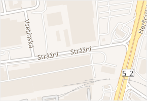 Strážní v obci Brno - mapa ulice