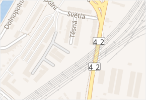 Těsná v obci Brno - mapa ulice