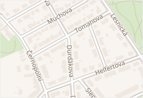 Tomanova v obci Brno - mapa ulice