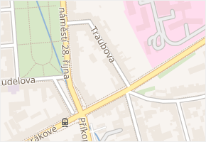 Traubova v obci Brno - mapa ulice