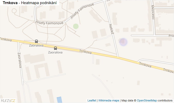 Mapa Trnkova - Firmy v ulici.