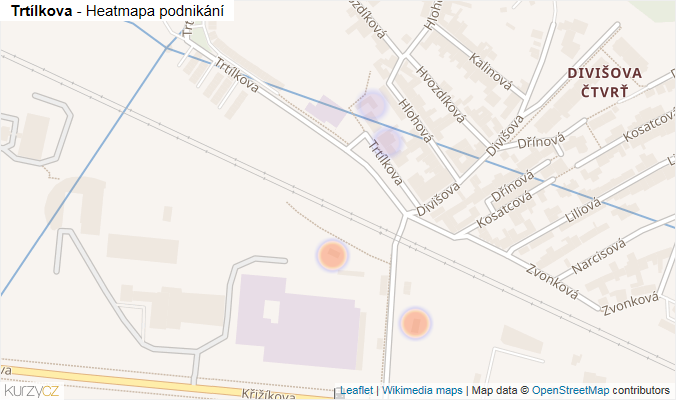 Mapa Trtílkova - Firmy v ulici.