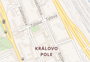 Tylova v obci Brno - mapa ulice
