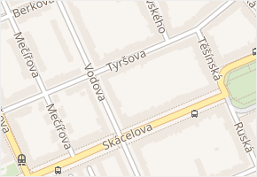 Tyršova v obci Brno - mapa ulice