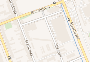 U Červeného mlýna v obci Brno - mapa ulice