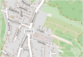 U Dubu v obci Brno - mapa ulice