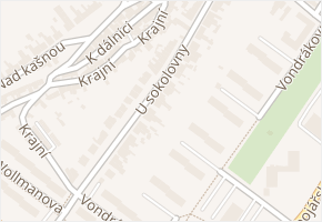 U sokolovny v obci Brno - mapa ulice