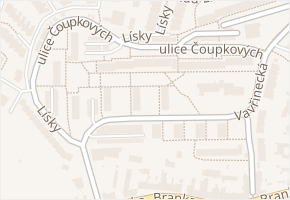 ulice Čoupkových v obci Brno - mapa ulice