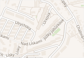 Urxova v obci Brno - mapa ulice