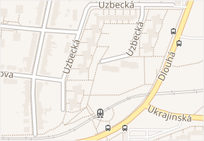 Uzbecká v obci Brno - mapa ulice