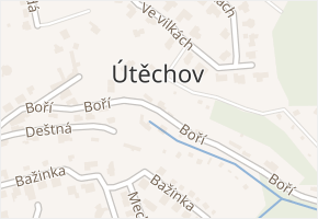 V koutku v obci Brno - mapa ulice