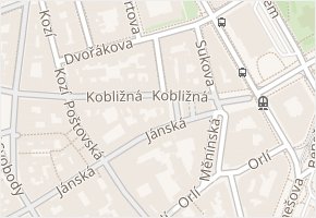 Vachova v obci Brno - mapa ulice