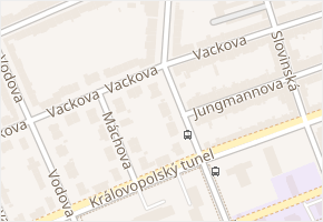 Vackova v obci Brno - mapa ulice