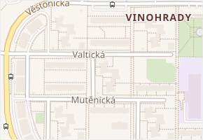 Valtická v obci Brno - mapa ulice