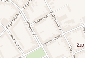 Vaškova v obci Brno - mapa ulice