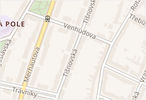 Venhudova v obci Brno - mapa ulice