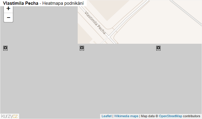 Mapa Vlastimila Pecha - Firmy v ulici.